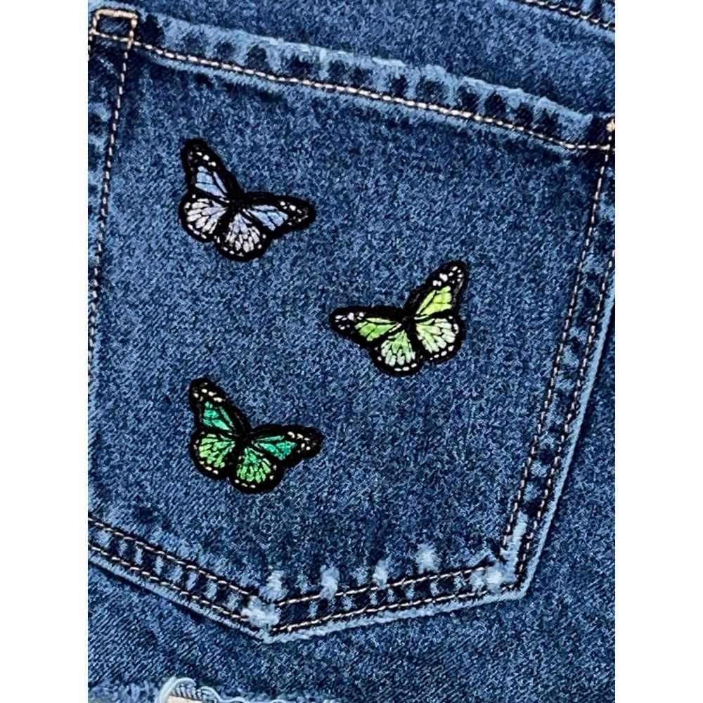 Old Navy Love Pride Rainbow Butterfly Women's Shorts Upcycled Sz.8 LGBTQIA+ Ally - Picture 5 of 9